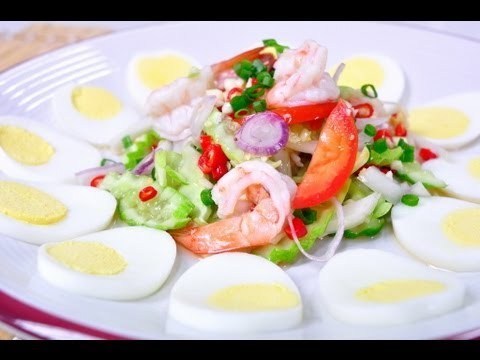Video Thai Food Spicy Cucumber Salad With Hard Boiled Egg Yum Tang Kwa Khai Tom Jpg