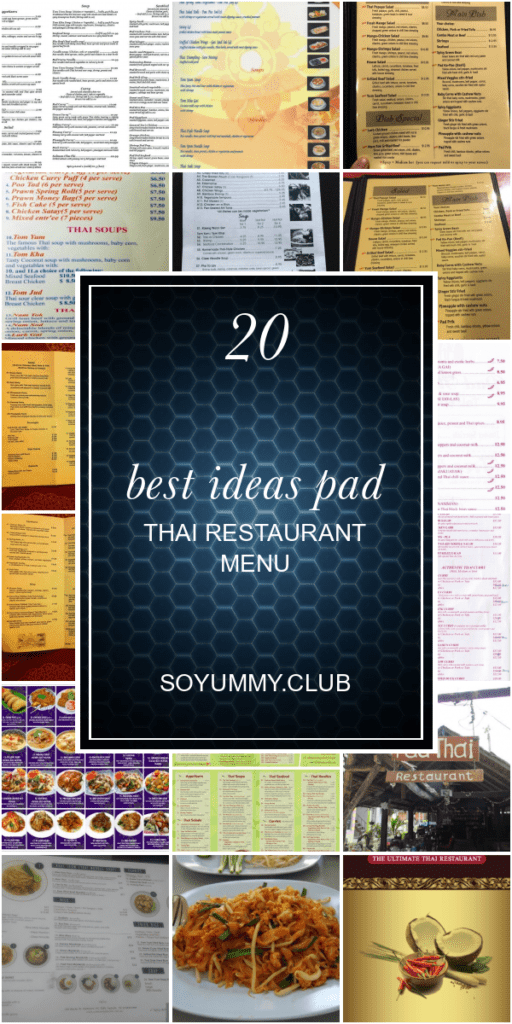 20 Best Ideas Pad Thai Restaurant Menu - Best Round Up Recipe Collections